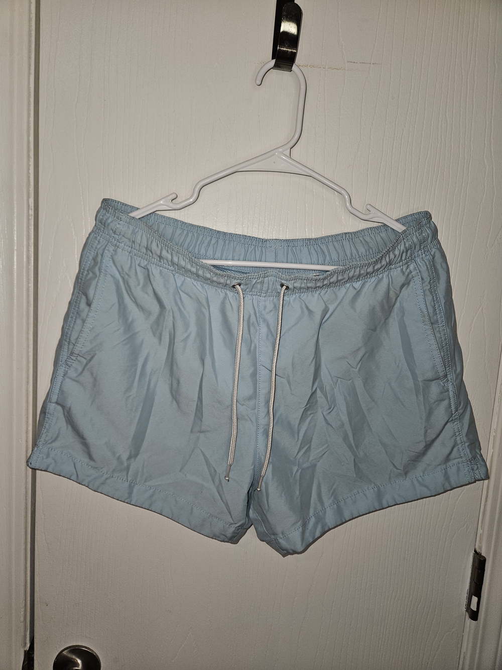 H&M Light Blue Men's Swim Trunks with Drawstring